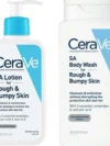 CeraVe SA Skin Care for Rough and Bumpy Skin Bundle - SA Body Wash (10 fl oz) and SA Moisturizing Lotion (8 fl oz) - Skin Smoothing Formula with Salicylic Acid